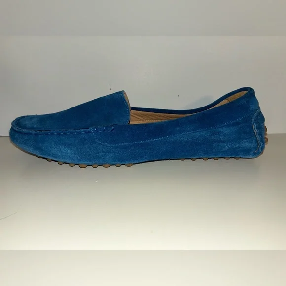M.Gemi blue soft suede driving moccasins sz9.5 - Picture 3 of 10